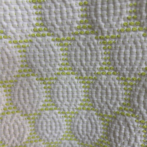 💚J CREW MINI SKIRT CASUAL COMFY PAPER BAG WAIST LIME GREEN & WHITE SZ 6💚 - Picture 2 of 13